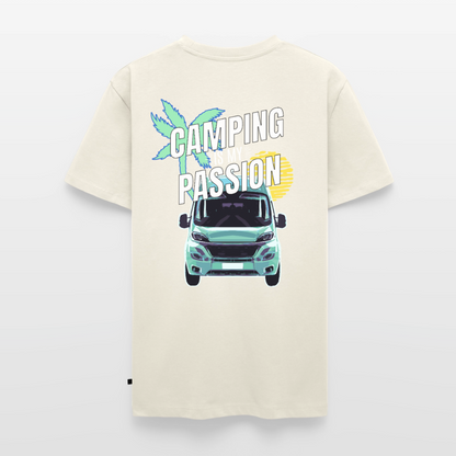 Camping Passion - Herren Camping T-Shirt - Naturweiß