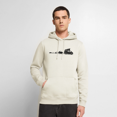 Evolution Bulli - Herren Camping Hoodie - Naturweiß