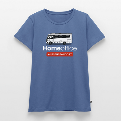 Vollintegriert Homeoffice - Damen Camping T-Shirt - Taubenblau
