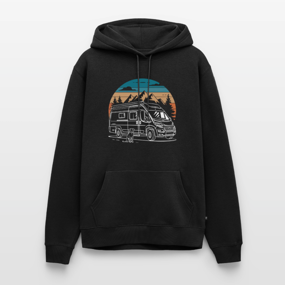 Vanlife mit Hund - Herren Camping Hoodie - Schwarz