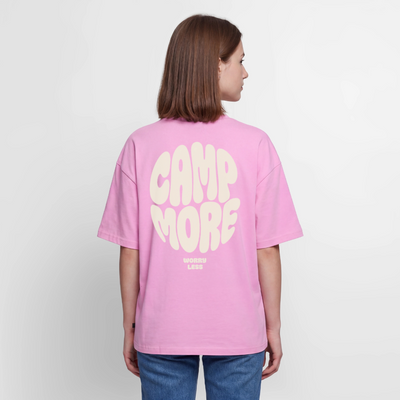 Camp More - Oversized Unisex T-Shirt - Verwaschenes Rosa