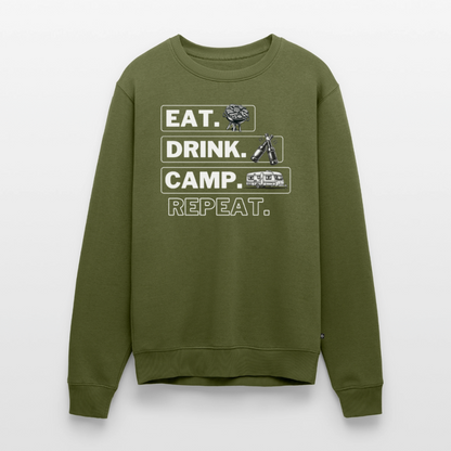 Camping Kreislauf - Herren Camping Sweatshirt - Wohnwagen - Khaki