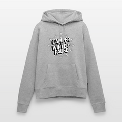 Camper in Winterpause - Damen Camping Hoodie - Grau meliert