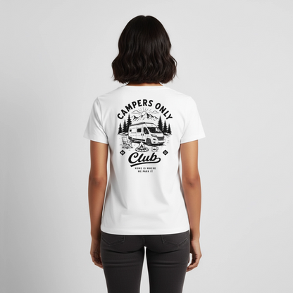 Campers Only Club - Herren Camping T-Shirt - Van - Weiß