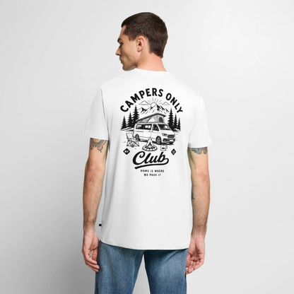 Campers Only Club - Herren Camping T-Shirt - Bulli - Weiß