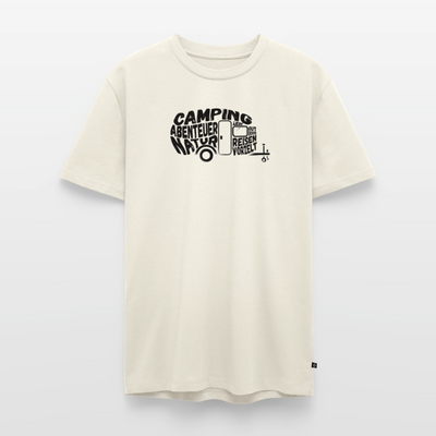 Camping Typografie - Wohnwagen - Herren Camping T-Shirt - Naturweiß