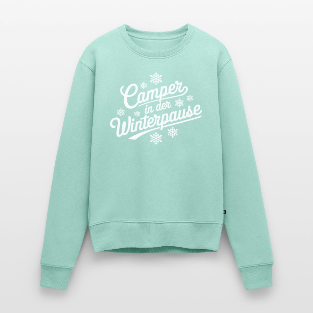 Camper im Winter - Damen Camping Sweatshirt - Mint 