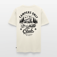 Campers Only Club - Herren Camping T-Shirt - Bulli - Naturweiß