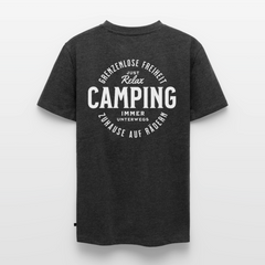 Grenzenlose Freiheit - Herren Camping T-Shirt - Anthrazit meliert
