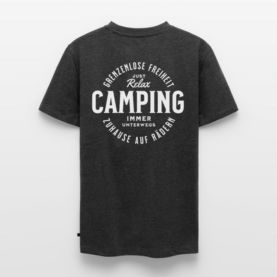 Grenzenlose Freiheit - Herren Camping T-Shirt - Anthrazit meliert