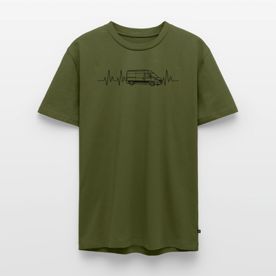 Herzschlag EKG Vanlife - Herren Camping T-Shirt - Khaki
