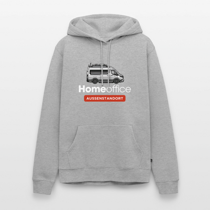 Vanlife Homeoffice - Herren Camping Hoodie - Grau meliert