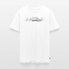 Herzschlag EKG Vanlife - Herren Camping T-Shirt - Weiß