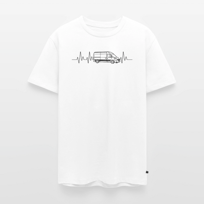 Herzschlag EKG Vanlife - Herren Camping T-Shirt - Weiß
