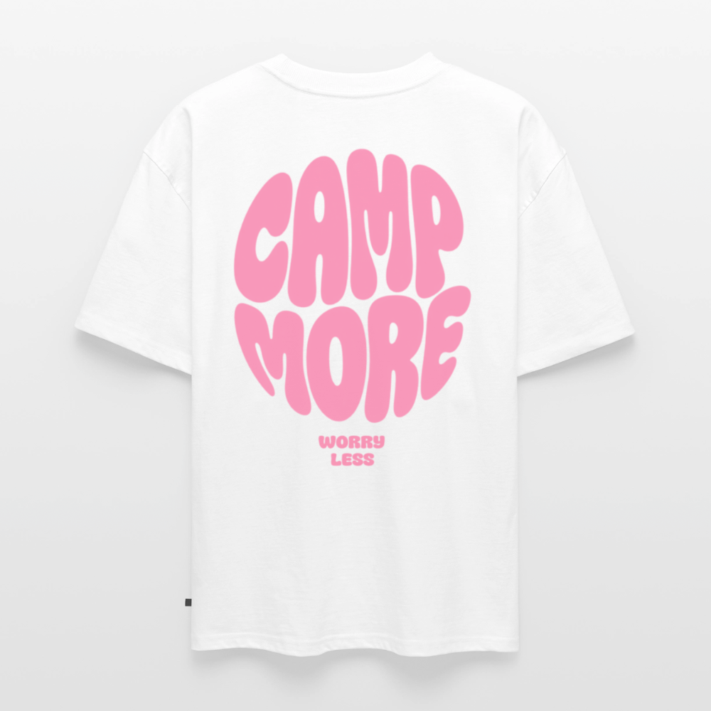 Camp More Worry Less – Oversized Camping T-Shirt Unisex