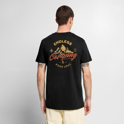 Endless Camping - Herren Camping T-Shirt - Schwarz