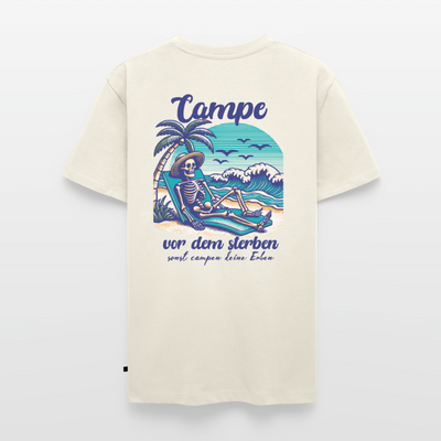 Campe Jetzt - Herren Camping T-Shirt - Naturweiß