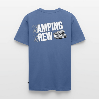 Wohnmobil Camping Crew - Herren Camping T-Shirt - Rückendruck - Taubenblau