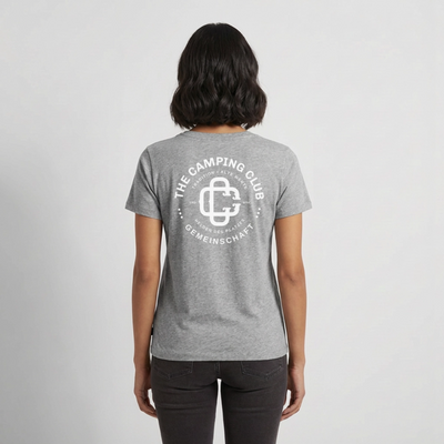 Camping Club - Damen Camping T-Shirt - Grau meliert