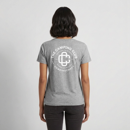 Camping Club - Damen Camping T-Shirt - Grau meliert