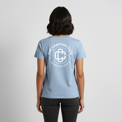 Camping Club - Damen Camping T-Shirt - Hellblau