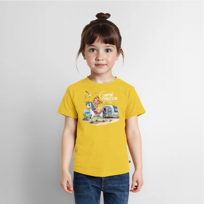 Camping Prinzessin - Kinder Camping T-Shirt - Sonnengelb