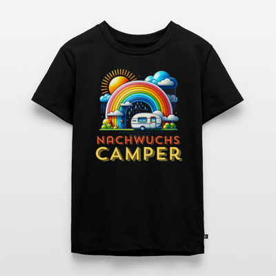 Nachwuchs Camper - Kinder Camping T-Shirt - Schwarz