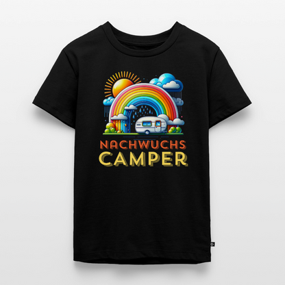 Nachwuchs Camper - Kinder Camping T-Shirt - Schwarz