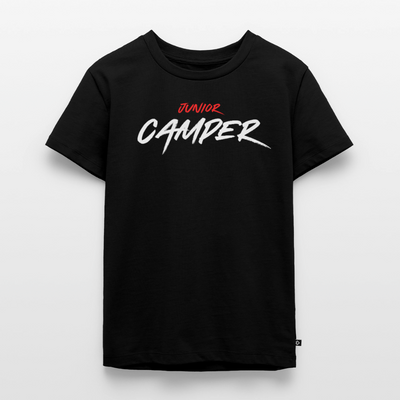 Junior Camper - Kinder Camping T-Shirt - Schwarz