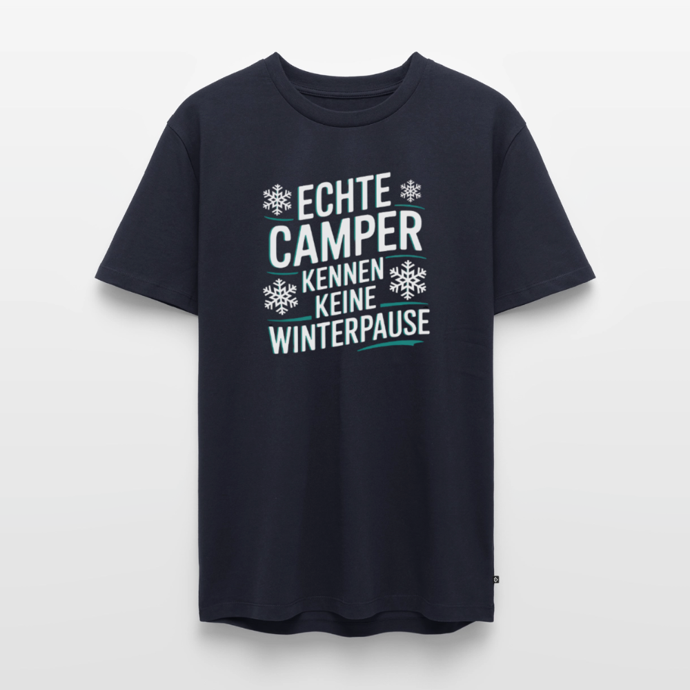 Camper ohne Winterpause - Herren Camping T-Shirt - Navy