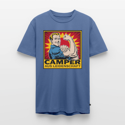 Starke Camper- Herren Camping T-Shirt - Taubenblau