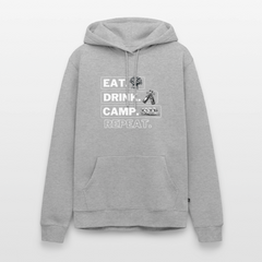 Eat Drink Camp - Herren Camping Hoodie - Wohnwagen - Grau meliert