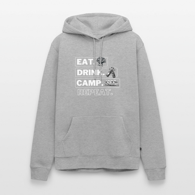 Eat Drink Camp - Herren Camping Hoodie - Wohnwagen - Grau meliert