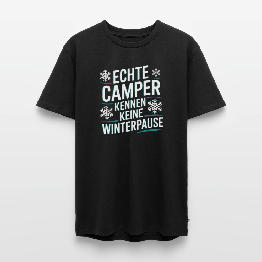 Camper ohne Winterpause - Herren Camping T-Shirt - Schwarz