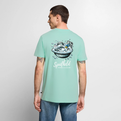 Camping Spülheld - Herren Camping T-Shirt - Mint 