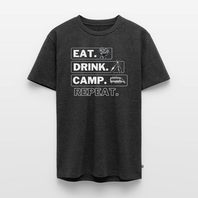 Eat Drink Camp - Herren Camping T-Shirt - Vanlife - Anthrazit meliert