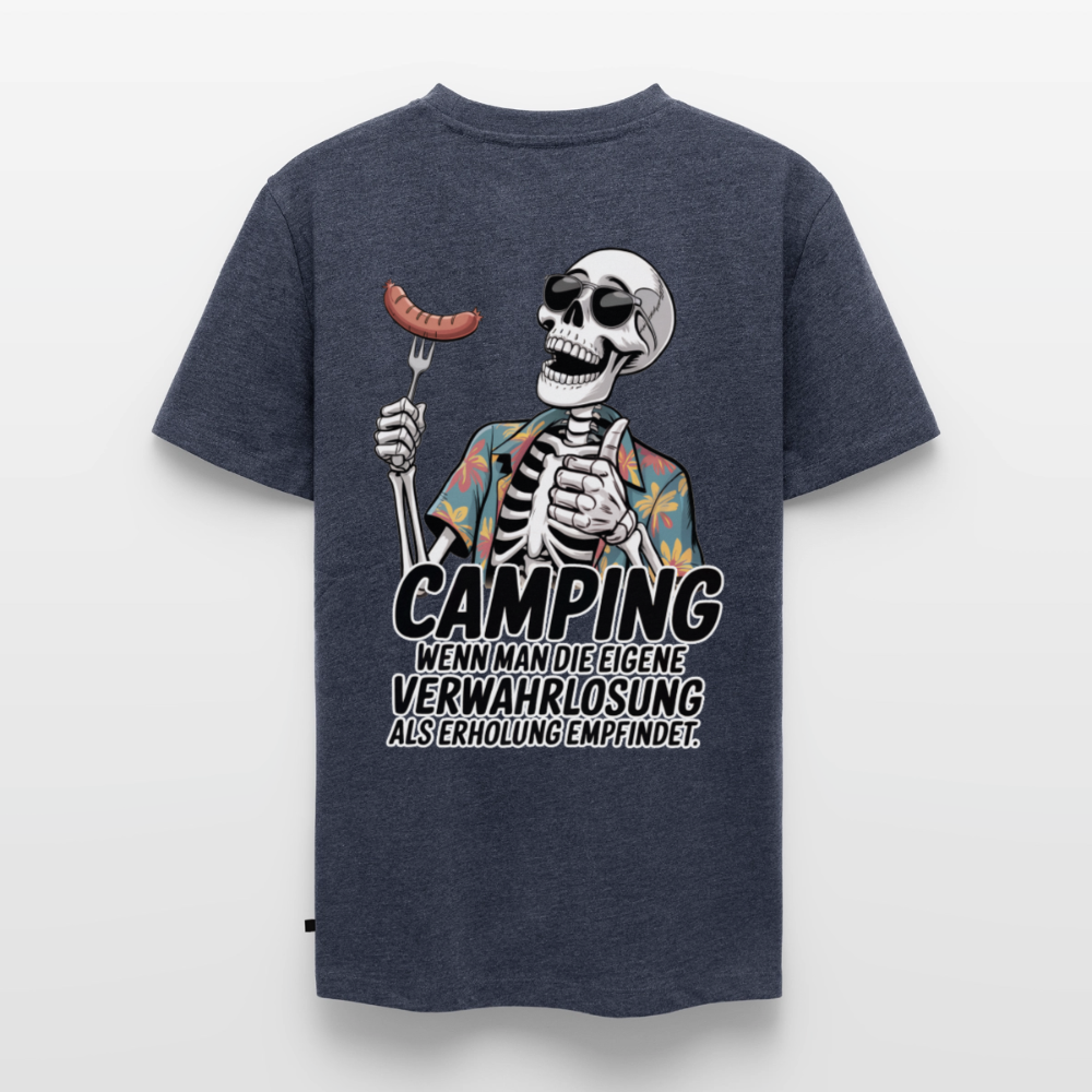 Camping Verwahrlosung - Herren Camping T-Shirt - Jeansblau 