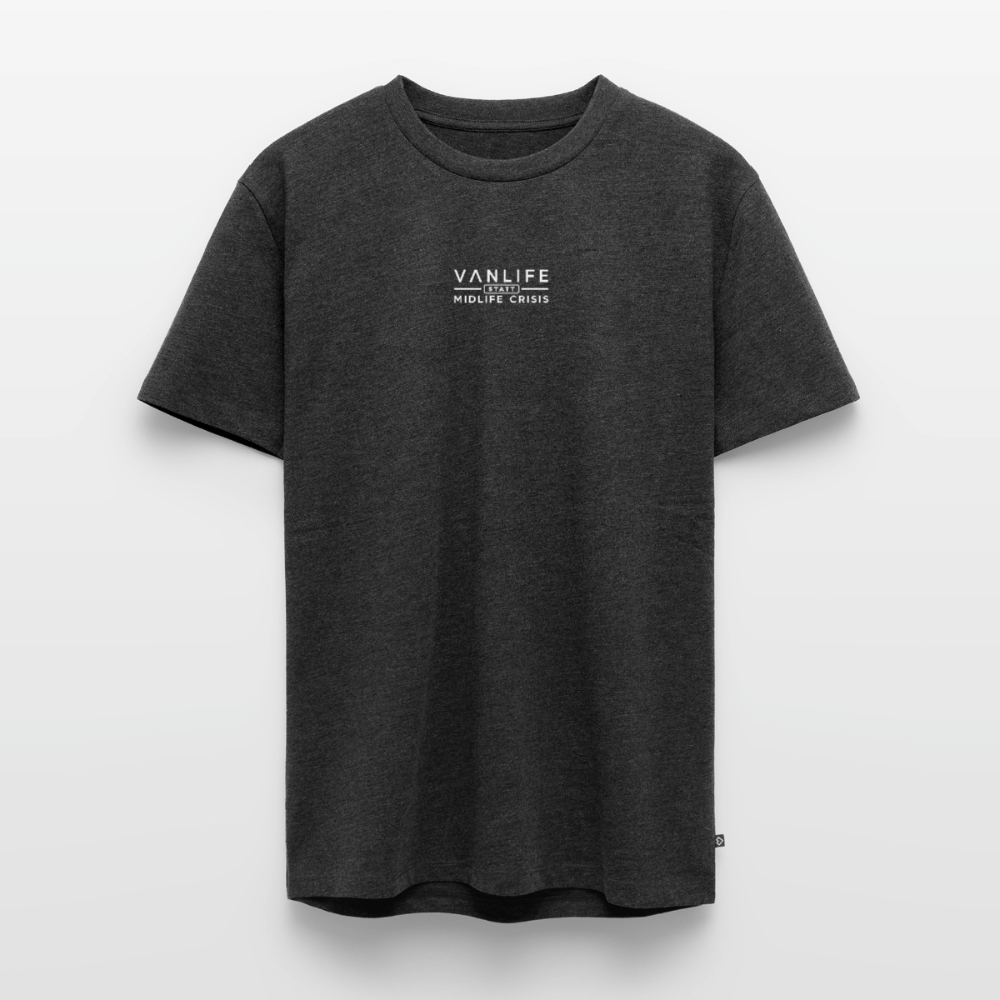 Vanlife statt Midlife Crisis - Herren Camping T-Shirt - Anthrazit meliert