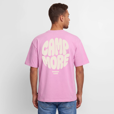 Camp More - Oversized Unisex T-Shirt - Verwaschenes Rosa
