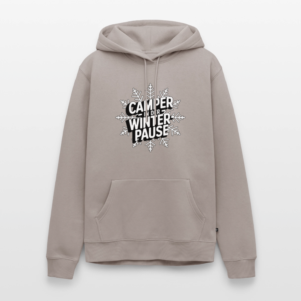 Camper in Winterpause - Herren Camping Hoodie - Taupe