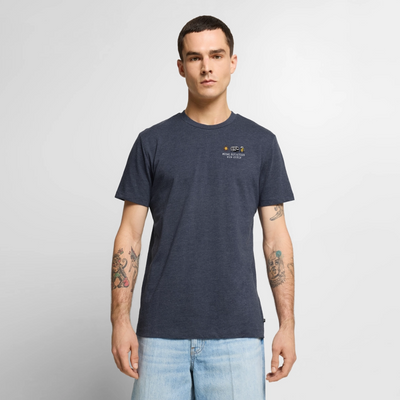 Definition von Glück - Herren Camping T-Shirt - Wohnwagen - Jeansblau 