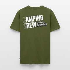 Vanlife Camping Crew - Herren Camping T-Shirt - Rückendruck - Khaki