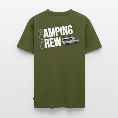 Vanlife Camping Crew - Herren Camping T-Shirt - Rückendruck - Khaki