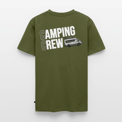 Vanlife Camping Crew - Herren Camping T-Shirt - Rückendruck - Khaki