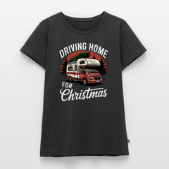 Driving Home - Damen Camping T-Shirt - Anthrazit meliert