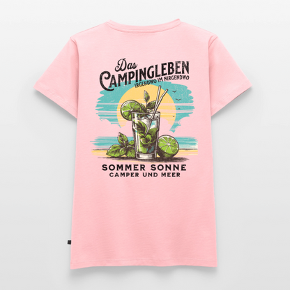 Das Campingleben - Damen Camping T-Shirt - Rosa