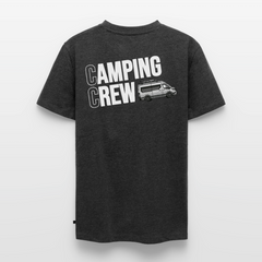 Vanlife Camping Crew - Herren Camping T-Shirt - Rückendruck - Anthrazit meliert