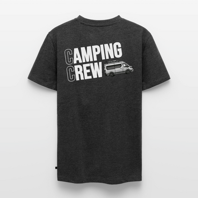 Vanlife Camping Crew - Herren Camping T-Shirt - Rückendruck - Anthrazit meliert