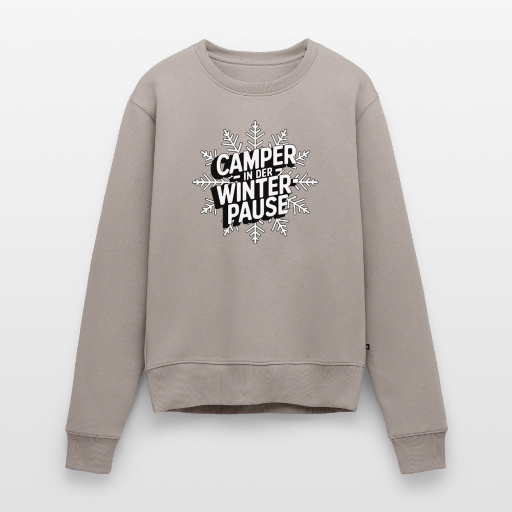Camper in Winterpause - Damen Camping Sweatshirt - Taupe