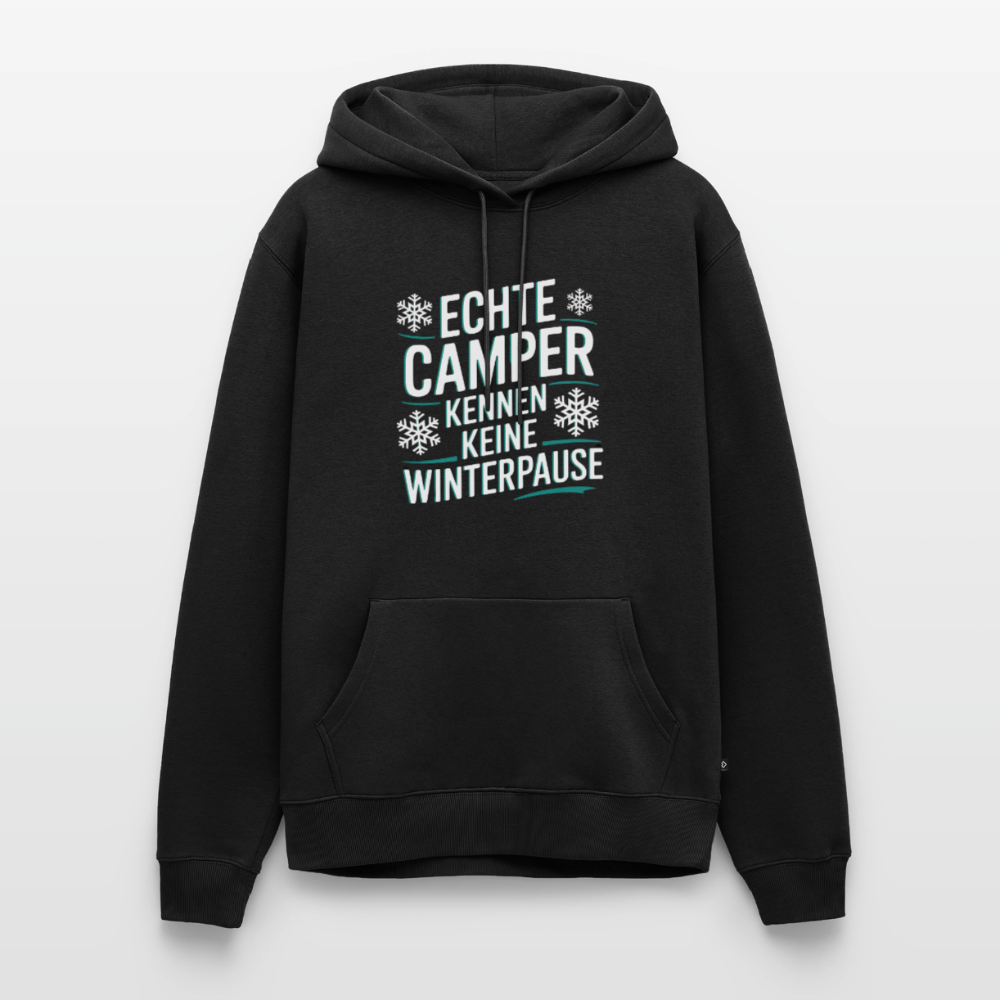 Camper ohne Winterpause - Herren Camping Hoodie - Schwarz